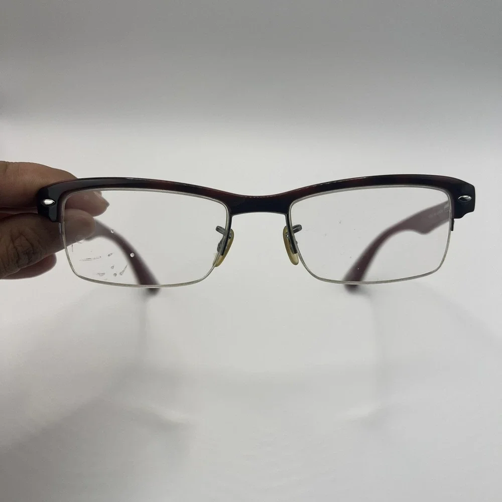 Ray Ban Eyeglasses Frames Only RB 7014 5156 52-18-140 Tortoise & Purple Half Rim